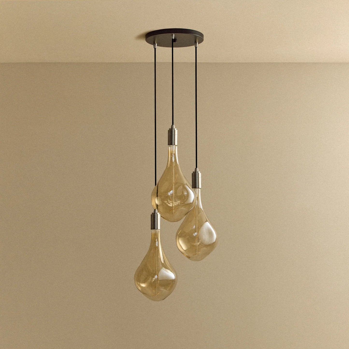 Triple Pendant in Stainless Steel + Voronoi III