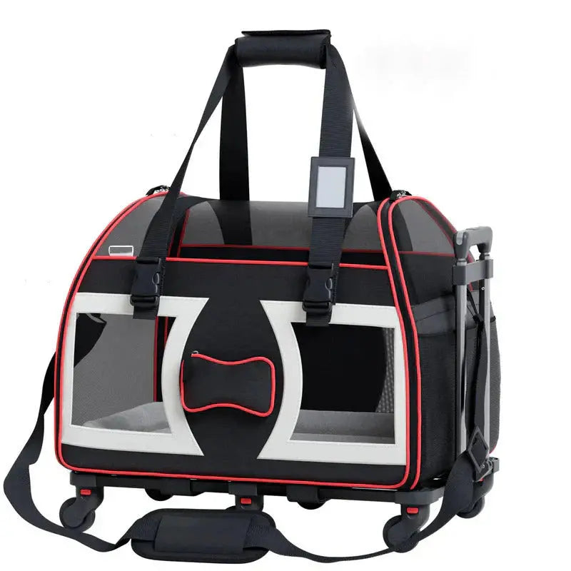 Bone Cruiser PRO Rolling Pet Carrier Removable Wheels & Dual Telescopic Handle