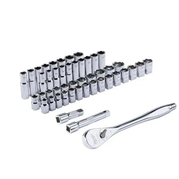 47-Piece 1/2-Inch Drive Mechanics Tool Set with 2-Drawer Rolling Tool Box