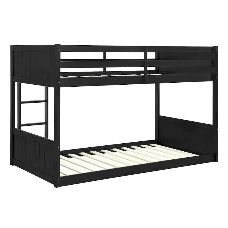 Delphia Space-Saving Twin-Over-Twin Low-Profile Bunk Bed