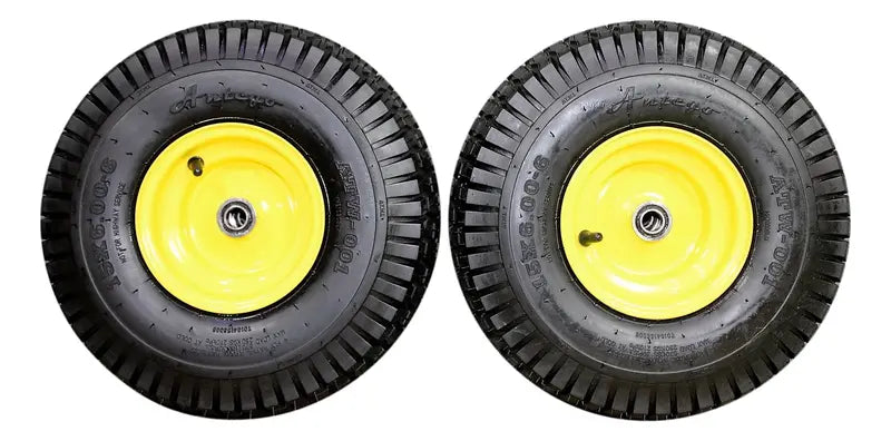 Antego Tire and Wheel 15×6.00-6 Tires and Wheels 4 Ply for Lawn and Garden Mower Turf Tires .75