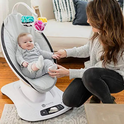 4moms mamaRoo 4 Multi-Motion Baby Swing Smart Bluetooth Rocker with Five Unique Movement Options