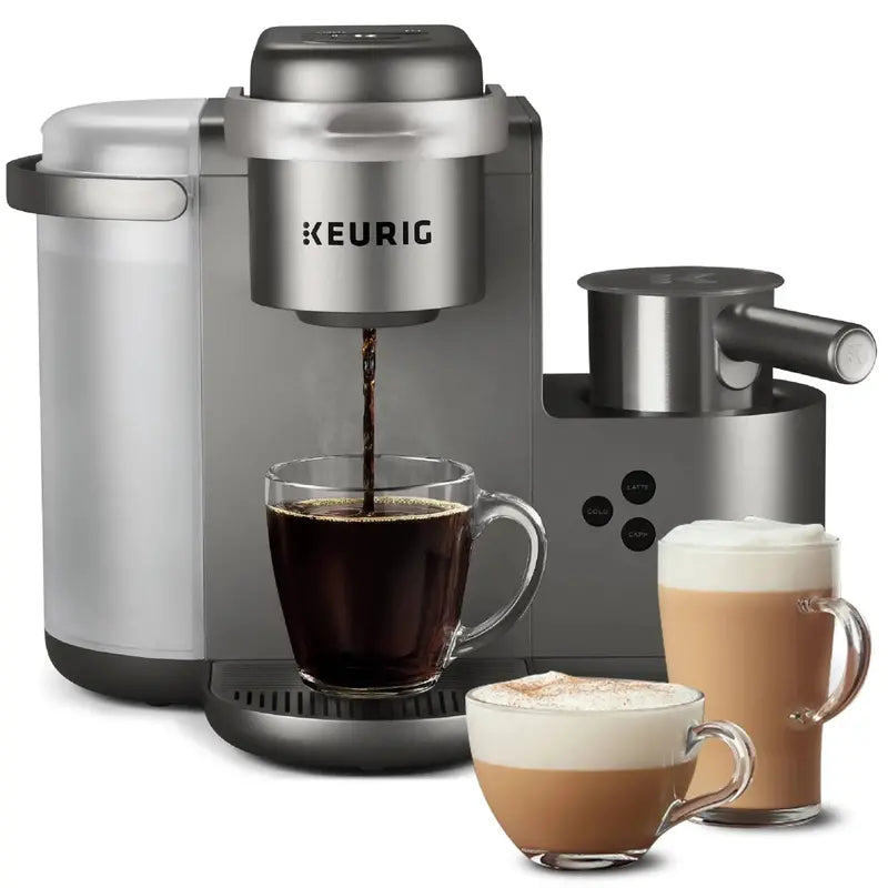 Keurig K-Cafe Smart Coffee Maker Single-Serve Espresso, Latte & Cold Brew Brewer (Silver/Grey)