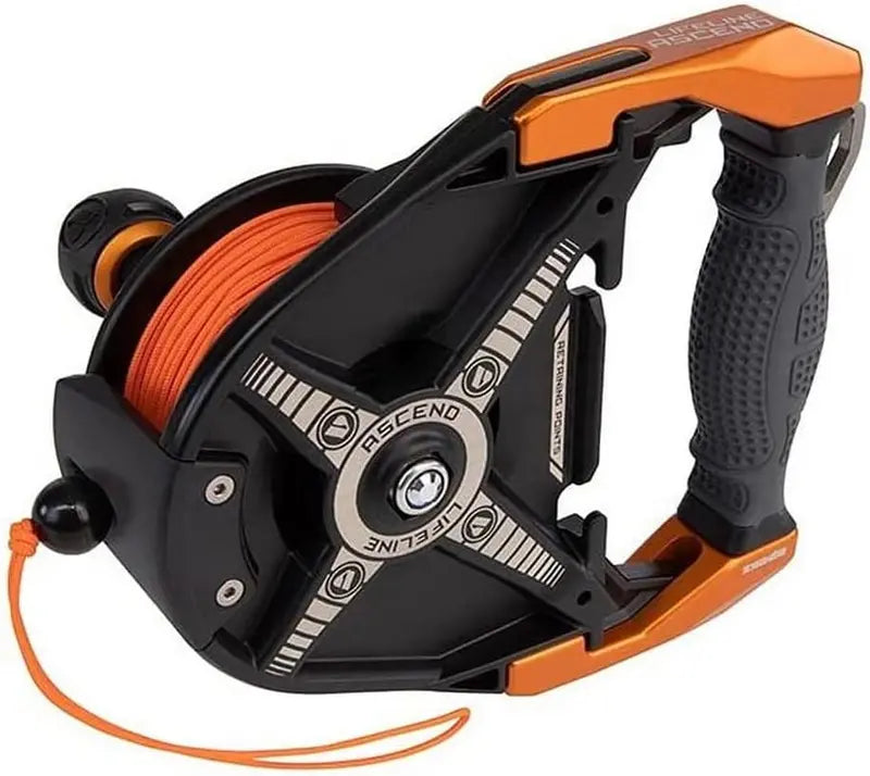 Ascend 30m Lifeline Reel Durable Safety Line, Orange