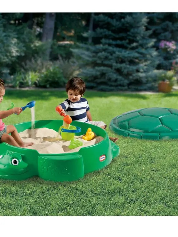 Little Tikes Turtle Sandbox Durable Outdoor Play Sandpit for Kids