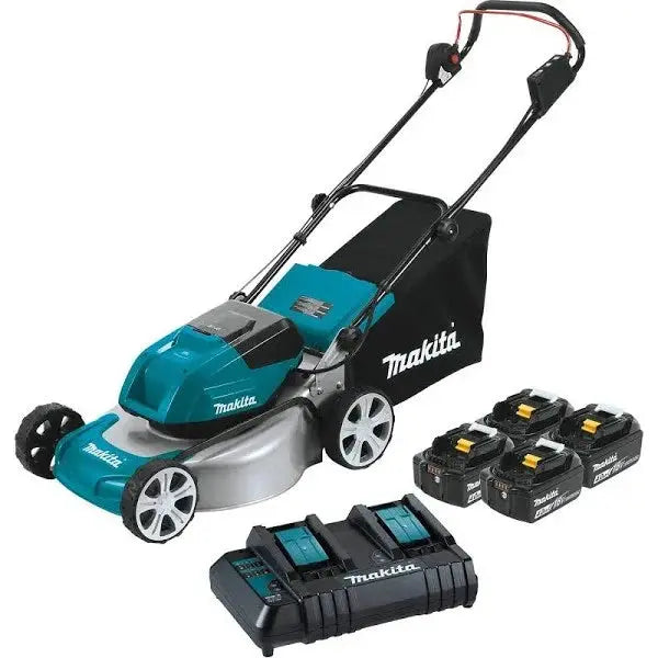 Makita XML03CM1 36V (18V×2) LXT Brushless Lawn Mower Kit w/ 4 Batteries