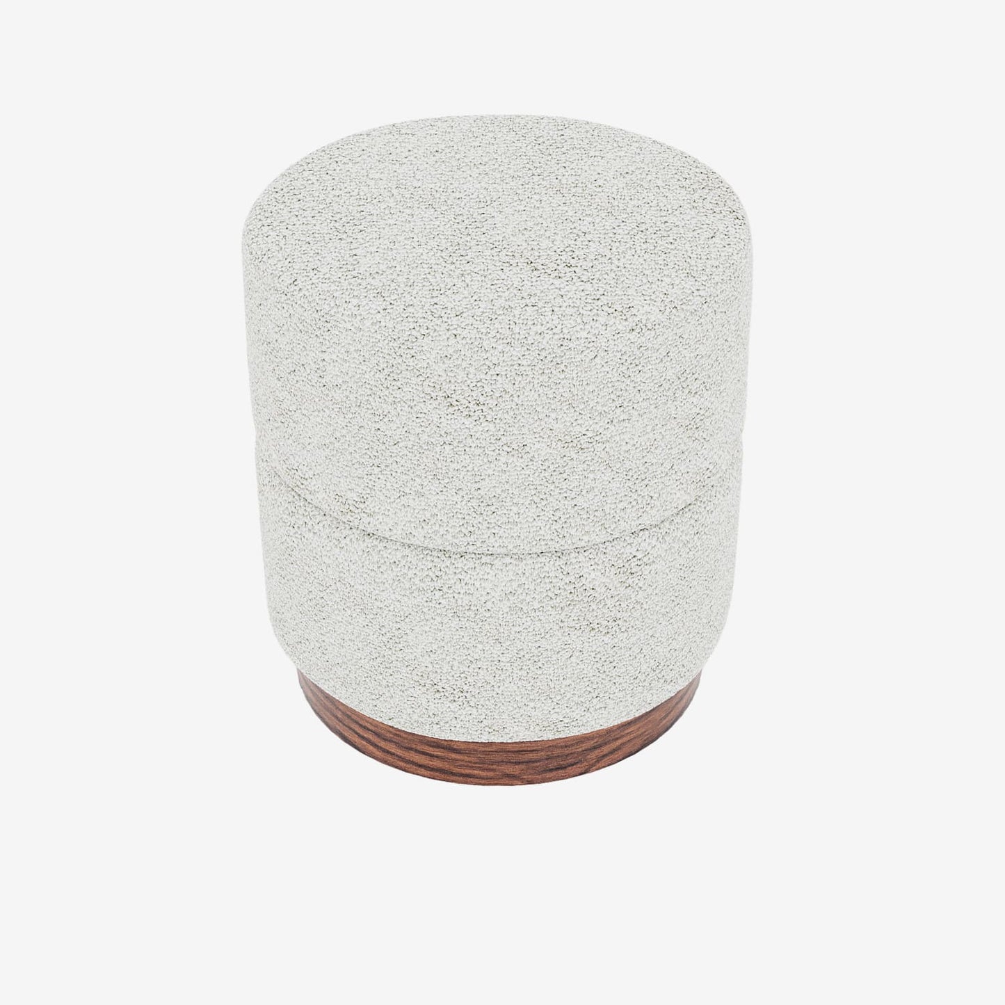 Auguste Pouf cylindrique en bouclette cr me