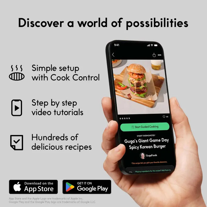 Chef iQ Sense Smart Wireless Meat Thermometer, 3 Probes, Unlimited Range, High Heat Safe, Waterproof