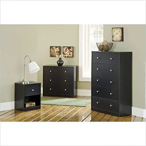 Home Square 3 Piece Bedroom Set with 6-Drawer Double Dresser