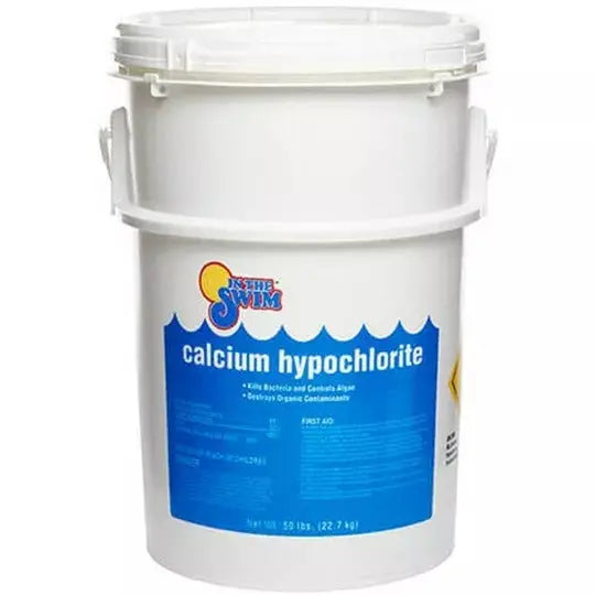 50-Lb Calcium Hypochlorite Pool Shock for Water Sanitization
