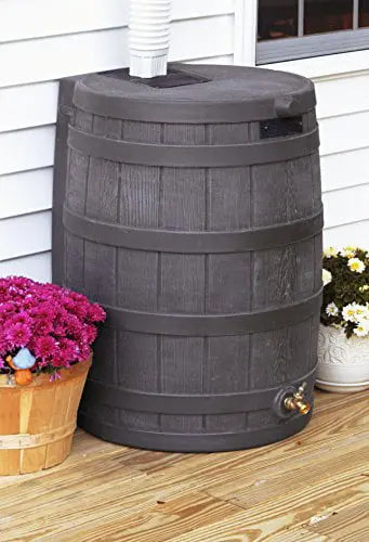 Good Ideas Rain Wizard 50 Gallon Rain Barrel Oak