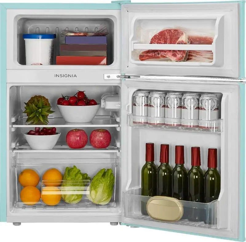 Retro-Style 3.1 Cu. Ft. Mini Fridge with Top Freezer Cool Mint Finish