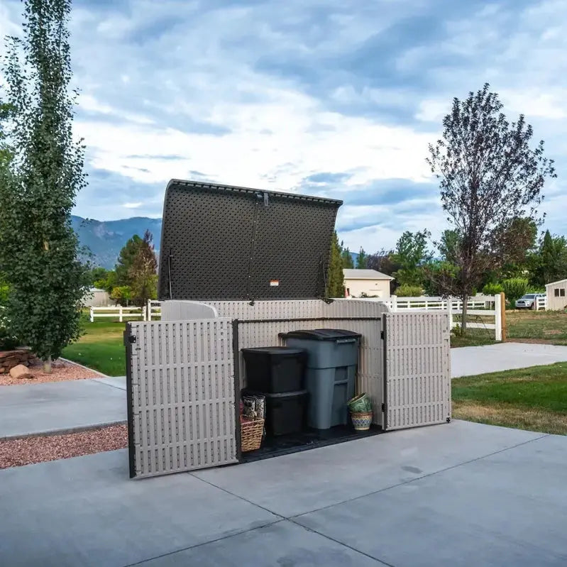 Lifetime 75 Cubic Foot Horizontal Storage Shed Durable Resin Construction for Yard or Garage Use