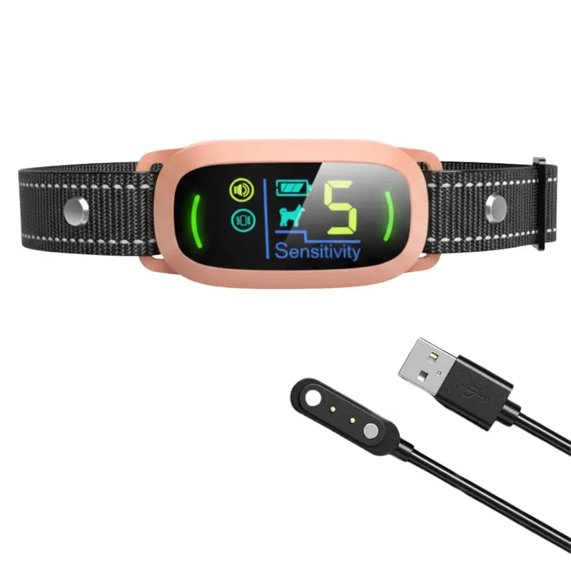 Rechargeable Vibration-and-Beep Bark Collar for Dogs with 5 Sensitivity Levels
