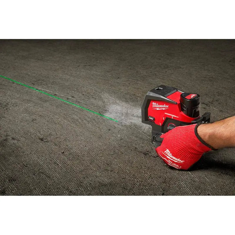 M12 12V Lithium-Ion 125 ft. Cross Line & Plumb Laser Level Kit 3 Batteries Included