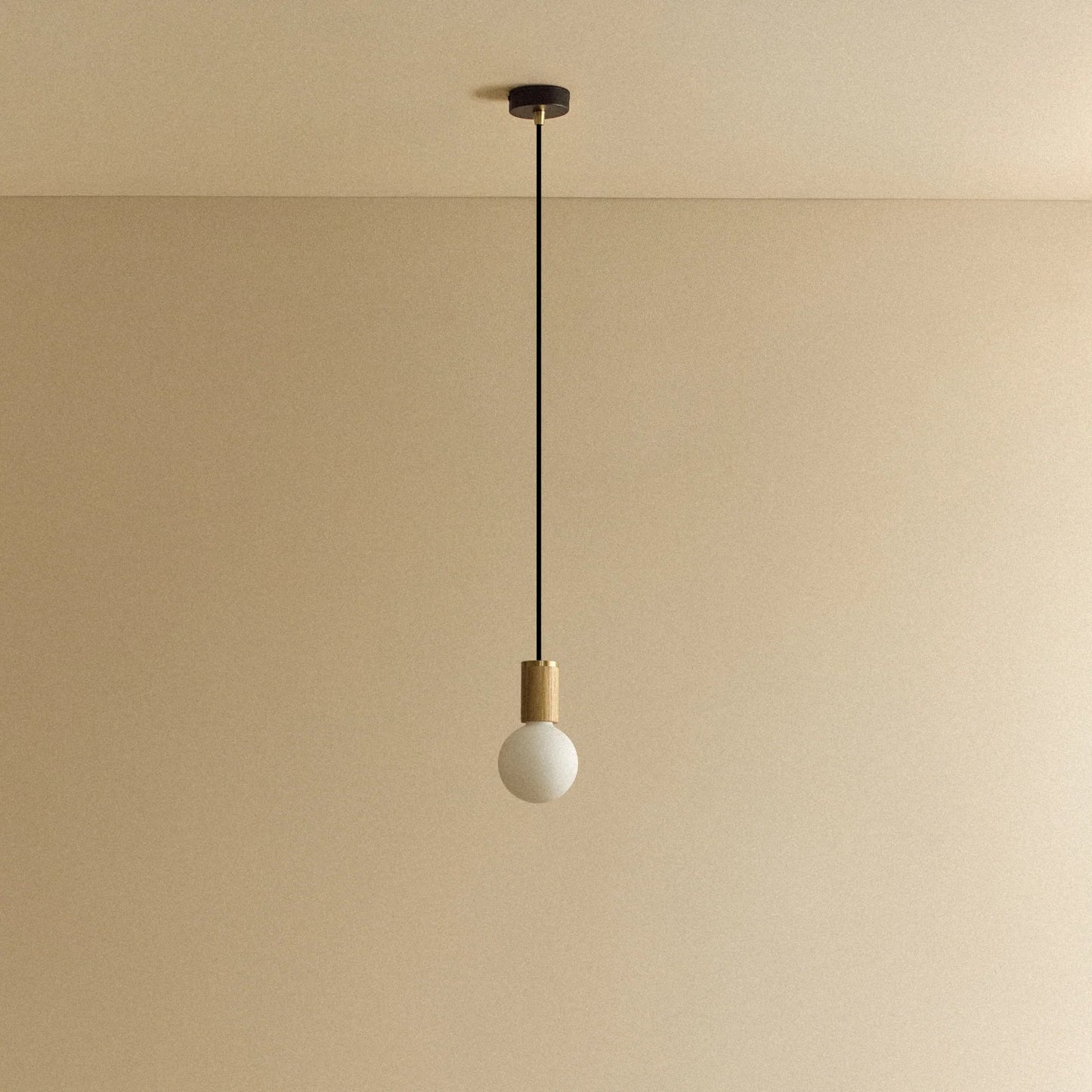 Sphere III Pendant Light in Oak