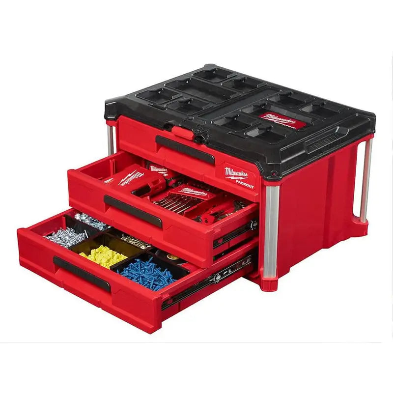 MW PACKOUT 3-Drawer Rolling Tool Box Durable Modular Storage System (Model 48-22-8443)