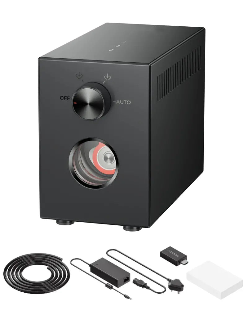 Air-Compress Assist System Upgraded Metal Piston Pump with 30L/min Output, HEPA Filter & Auto Control for Laser Cutters