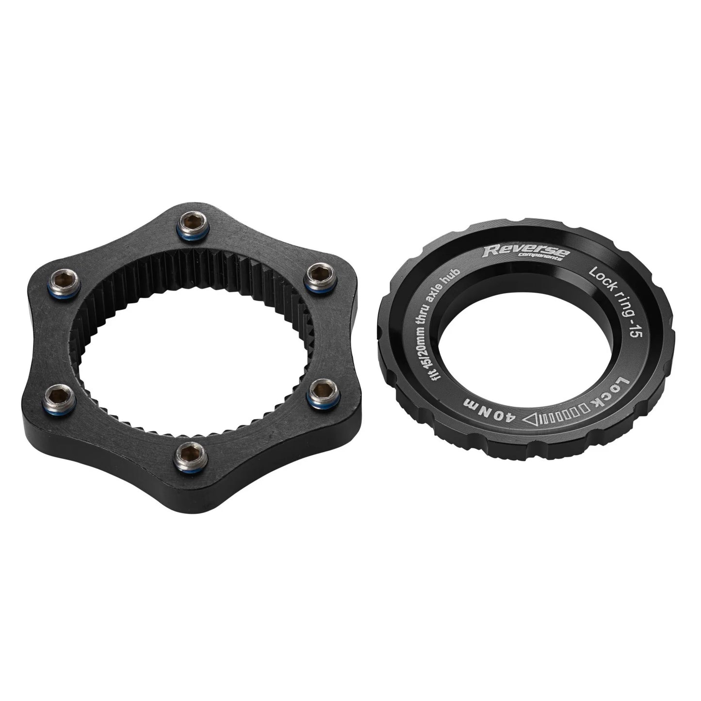 Adaptateur Centerlock > 6 Trous REVERSE COMPONENTS Noir