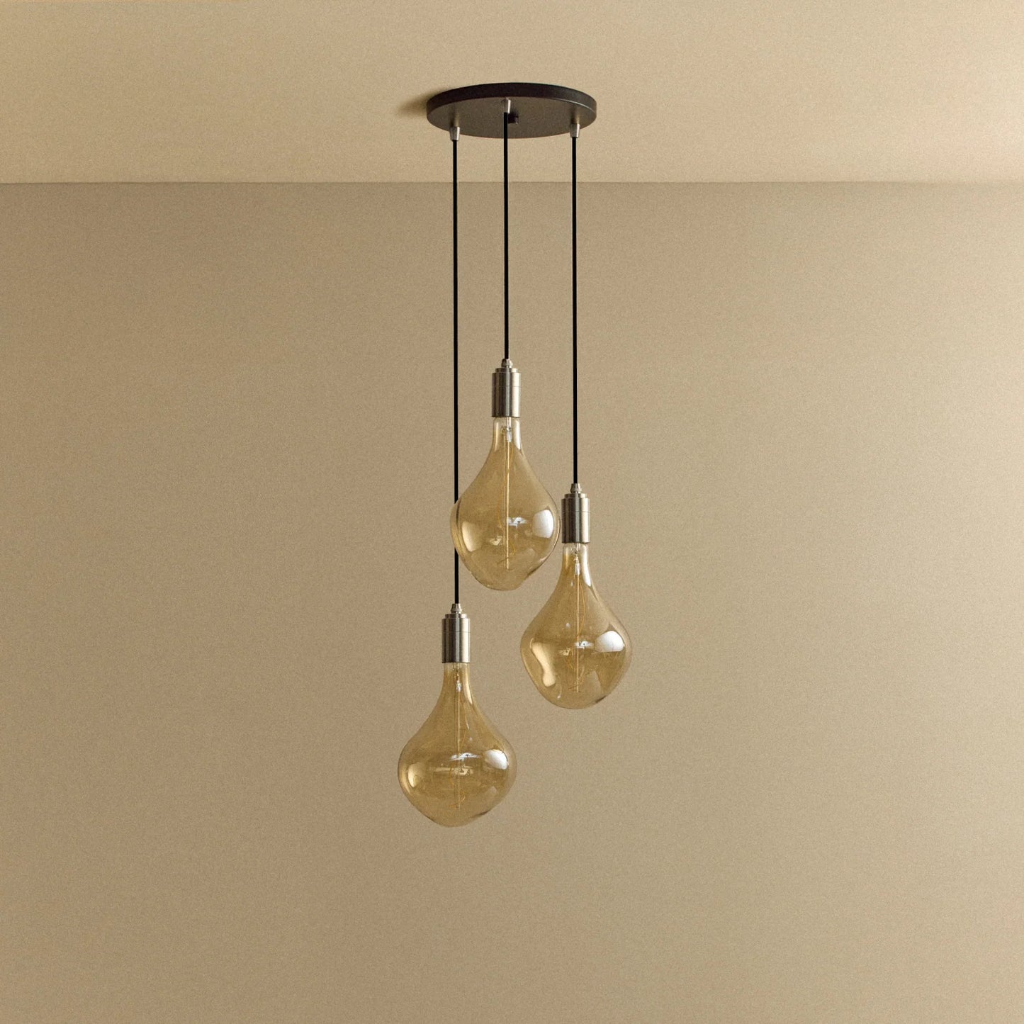 Triple Pendant in Stainless Steel + Voronoi II