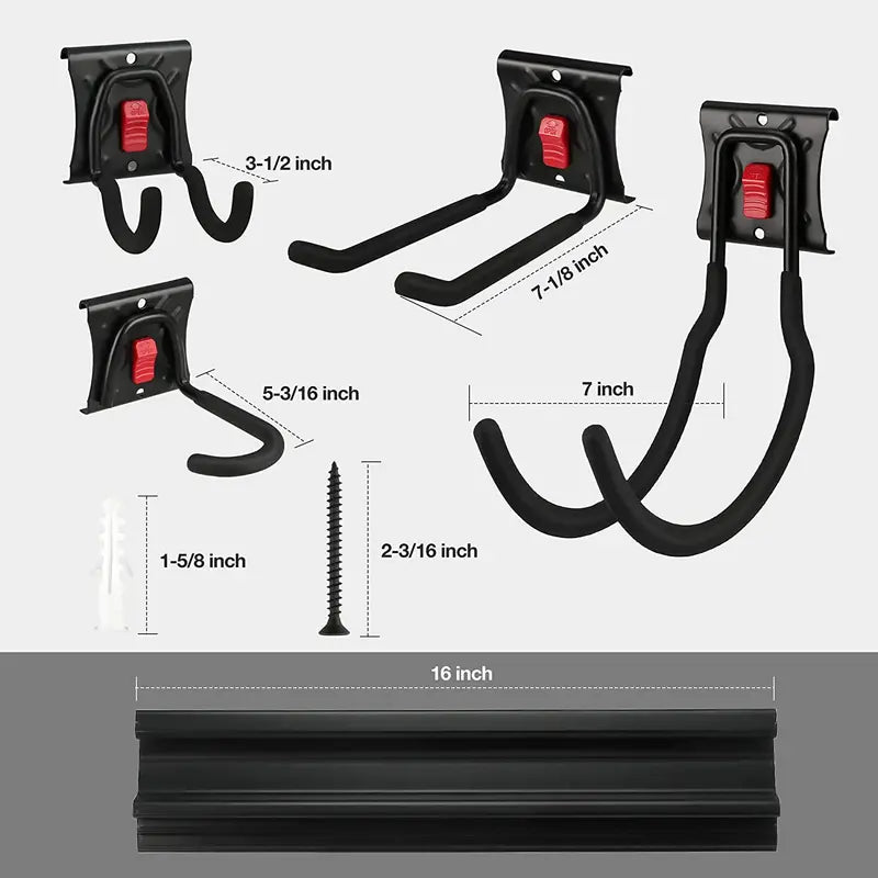WORKPRO Heavy-Duty 64″ Wall-Mount Garage & Garden Tool Organizer Rack