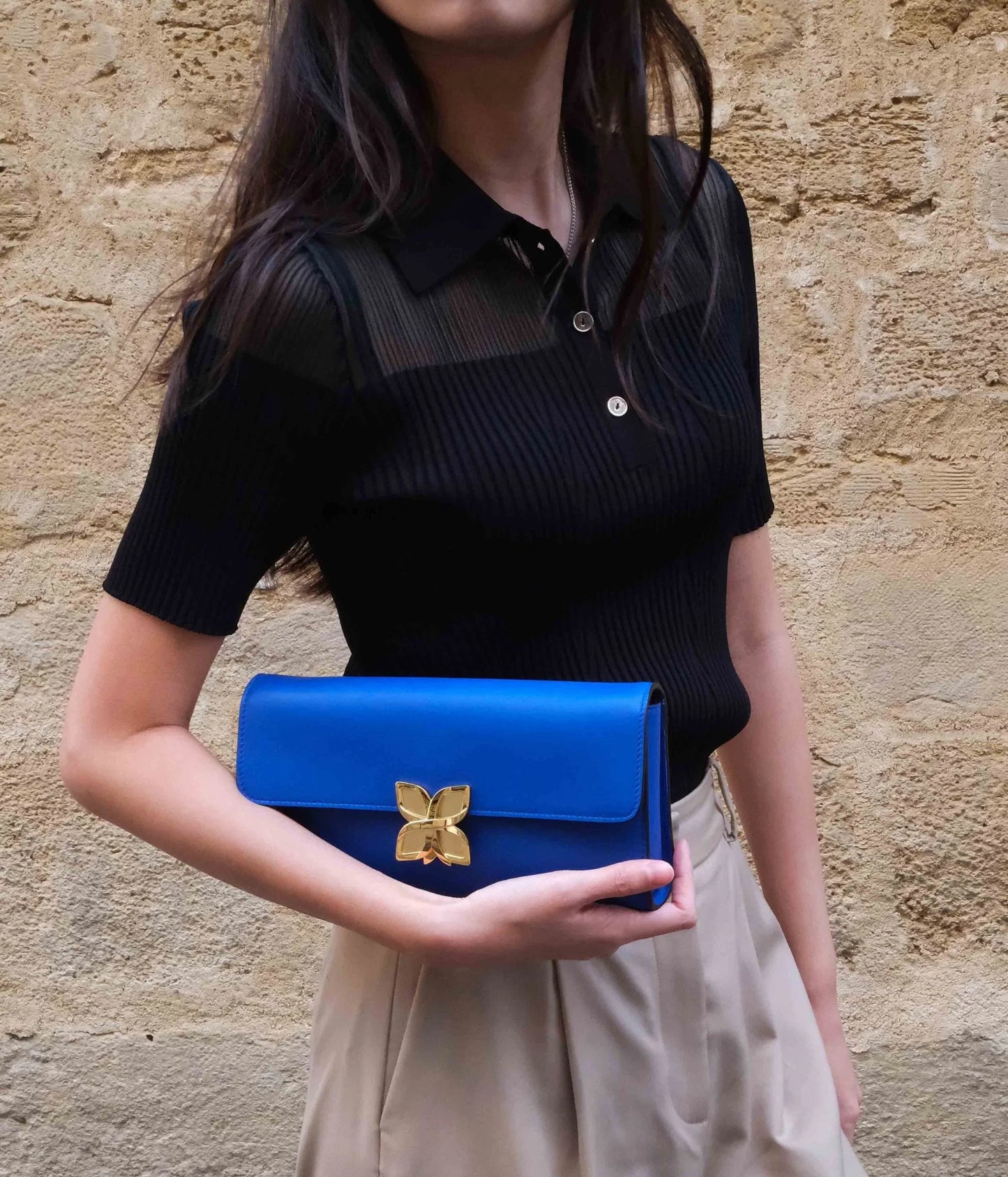 Hortensia Clutch | Bleu Roi