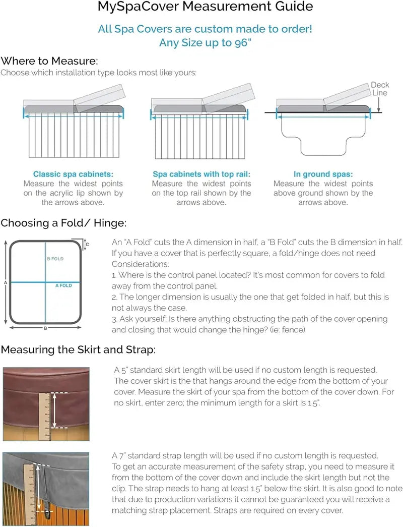 Custom Hot Tub Cover Replacement — Durable EPS Foam Insulation (46″ tapered), Weather-Resistant, 5-Year Warranty