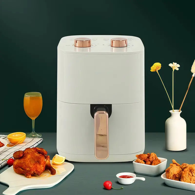 6L Rotary Basket Air Fryer Mechanical Operation with Even-Cook Technology