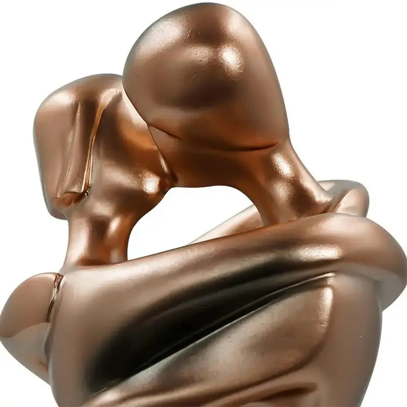 Elegant Embracing Couple Sculpture for Home Decor Accent