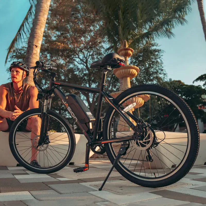 Jasion Adult Electric Bike 360Wh Removable Battery, Step-Through Frame E-Bike