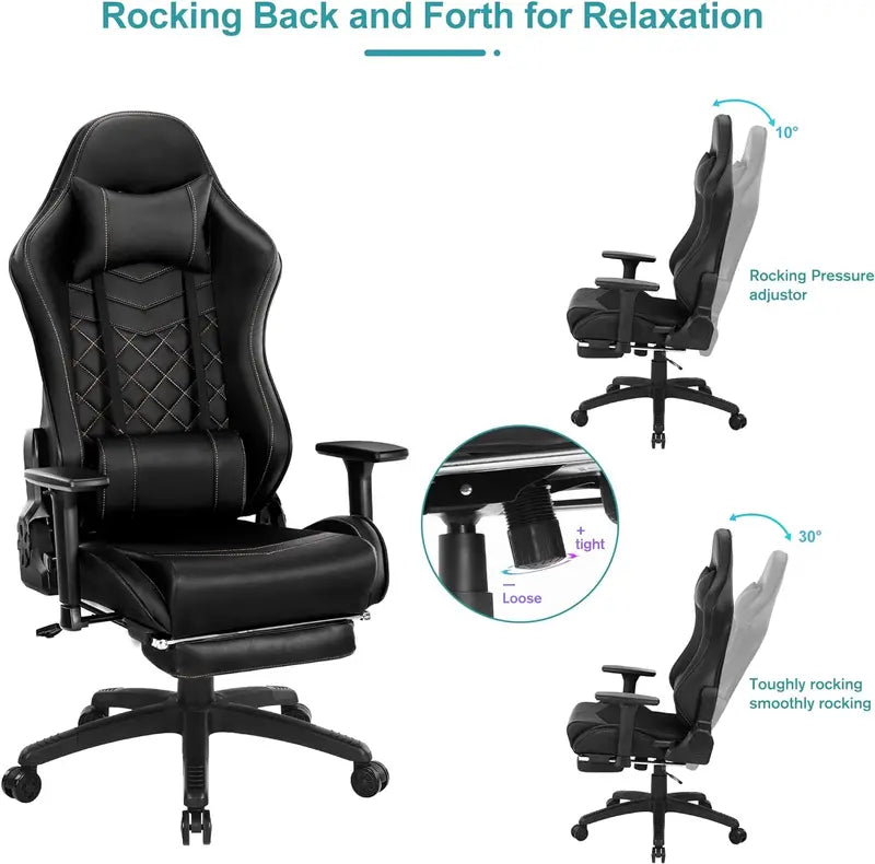 Ergonomic PU Leather Office Chair High-Back Support for Extended Sitting