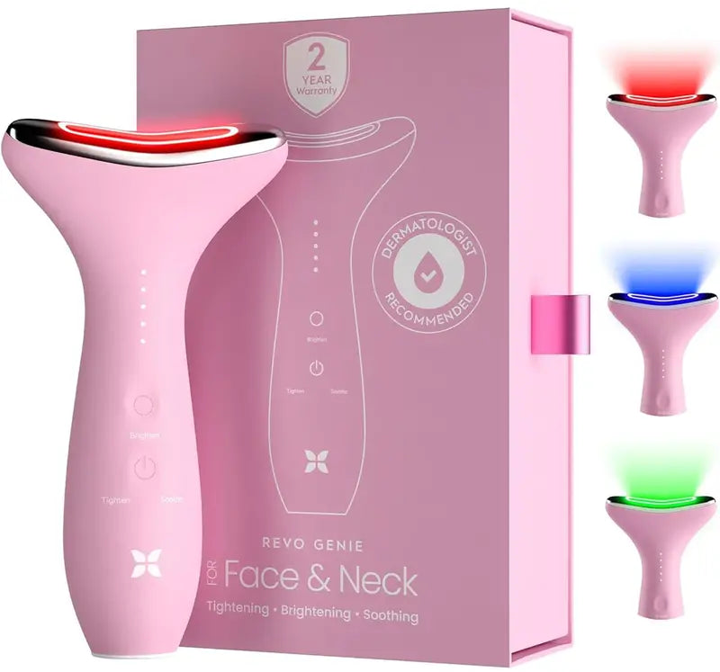 REVO Genie LED Facial Massager Heated & Vibrating Face & Neck Lift Device