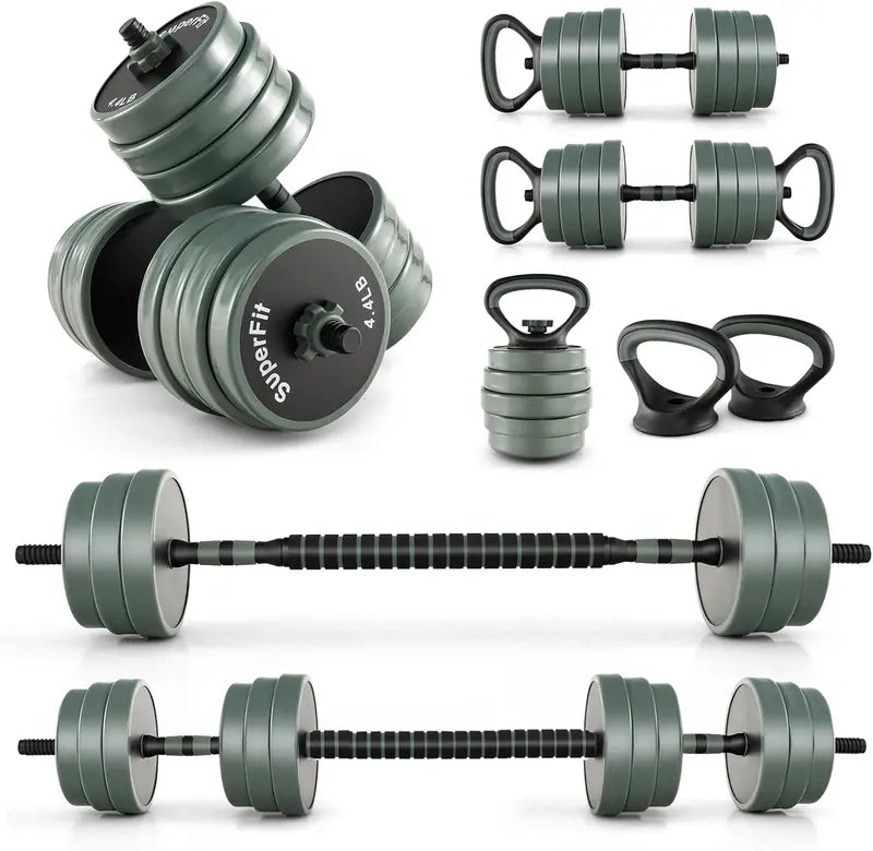 Adjustable Dumbbell Set 92 LB Total Weight with Quick-Connect System & Storage Stand