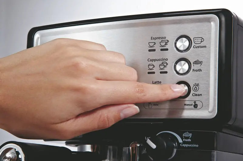 Mr. Coffee Cafe Barista Espresso Machine Dual-Function Black & Silver Coffee and Espresso Maker