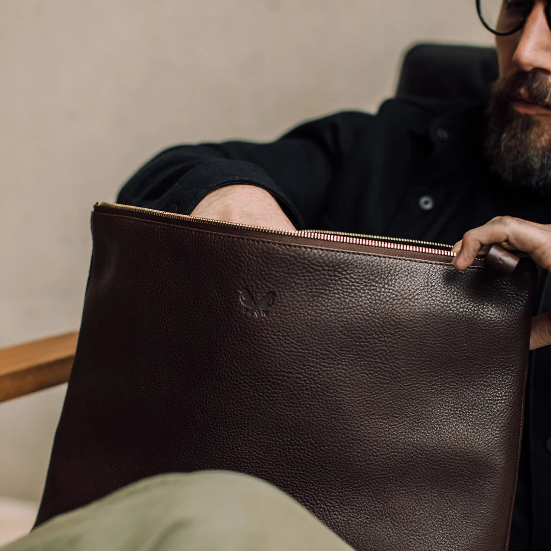 Flight Folio - Brown Leather