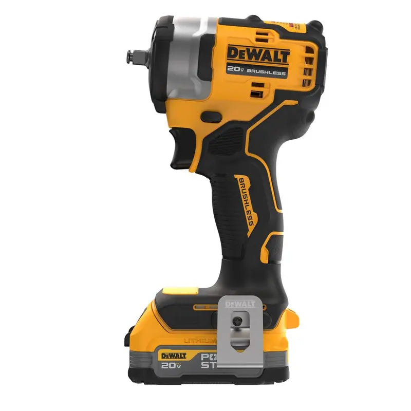 DEWALT 20V MAX 3/8 Impact Wrench with Hog Ring Anvil and POWERSTACK Compact Battery