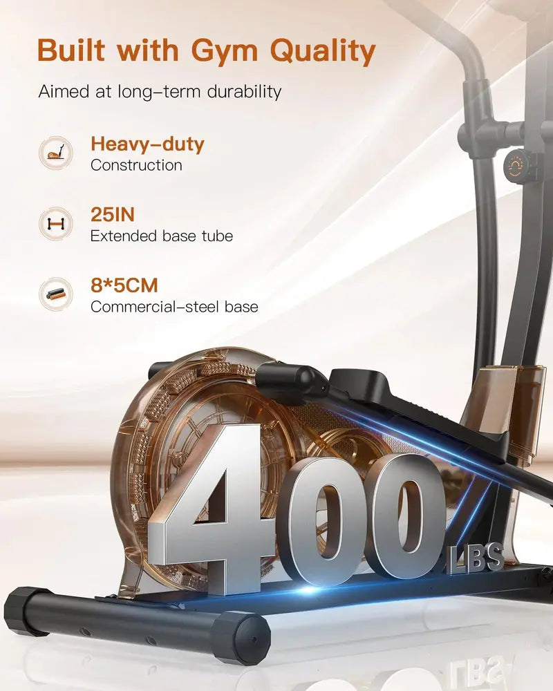 Niceday Elliptical Exercise Machine, Light-Commercial Grade, Ultra-Silent Magnetic Drive, 16 Resistance Levels, Home Gym Equipment