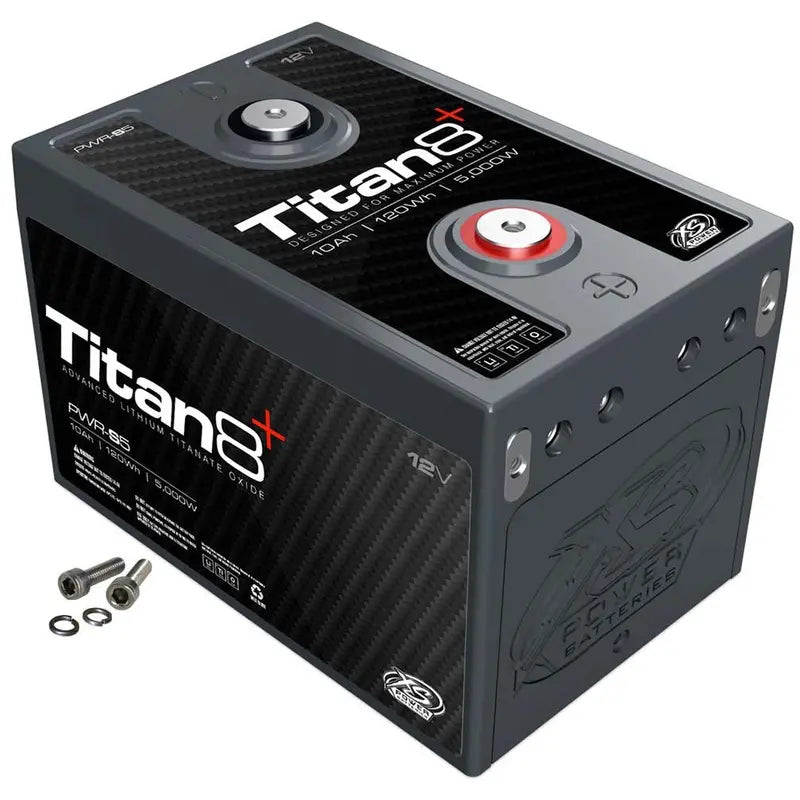 XS Power Titan 8 Lithium Battery 10Ah 1000CA 5000W 12V High Output for Multi-Voltage Systems
