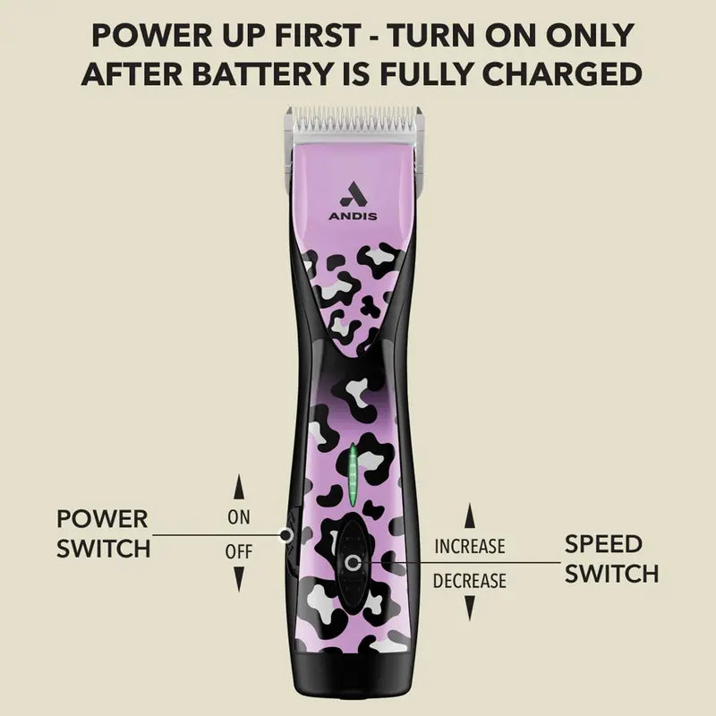 Andis Pulse Zr II Cordless Pet Clipper 5-Speed, Rechargeable, Gabriel Feitosa Limited Edition