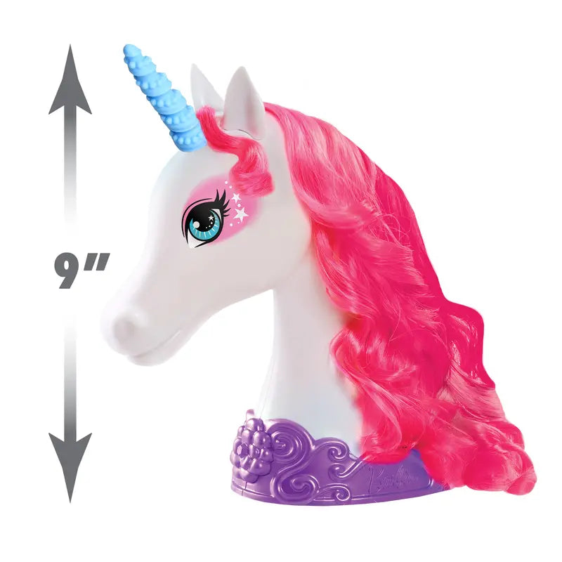 Barbie Dreamtopia 11-Piece Unicorn Styling Head, Kids Toys for Ages 3 Up, Gifts and Presents