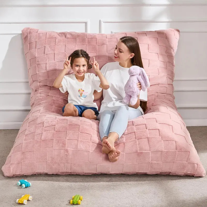 Hobestluk 3-in-1 Convertible Bean Bag Floor Cushion, Lounger, or Seating Sofa