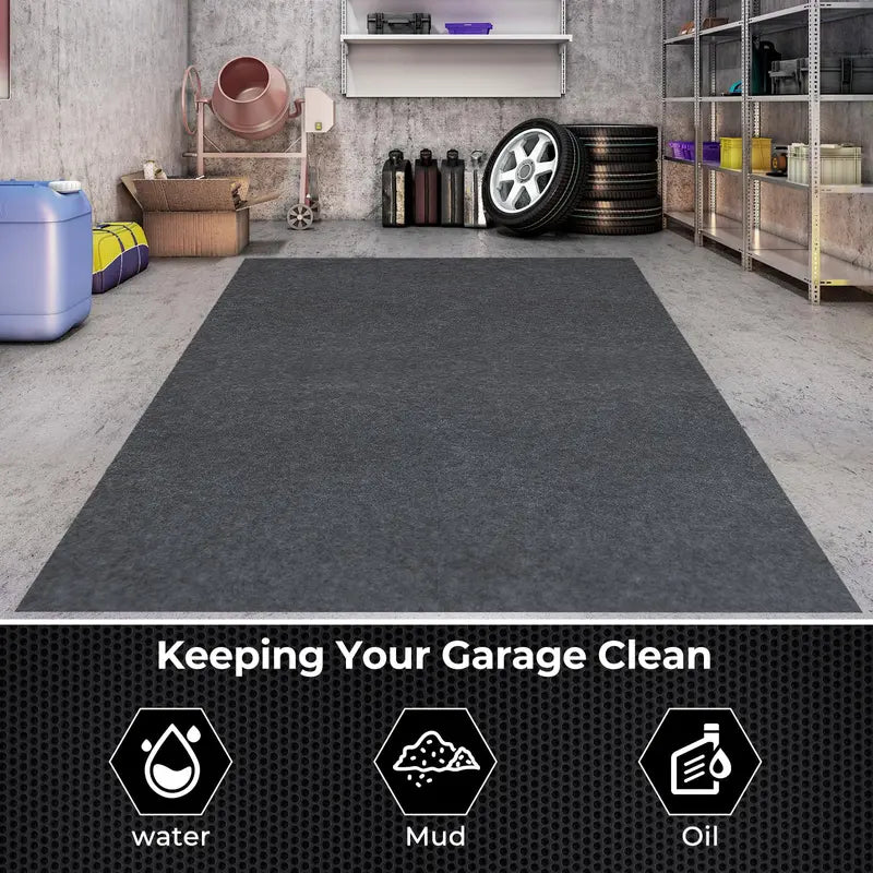 Heavy-Duty Garage Floor Mat Protective, Non-Slip Surface for Workshop or Driveway