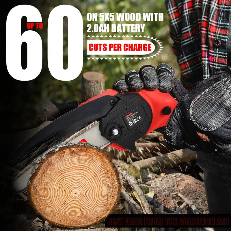 Gardtech 6-Inch Cordless Electric Chain Saw for Portable Pruning and Cutting