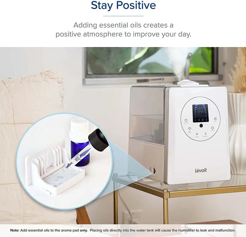 LEVOIT 6L Smart Humidifier Warm & Cool Mist for Large Bedrooms, Plants & Families with Auto Humidity Sensing