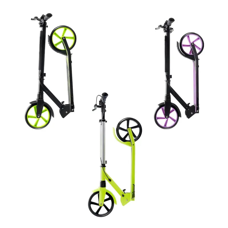 Kid-Sized Adjustable Aluminum Folding Scooter with Safety Brake System