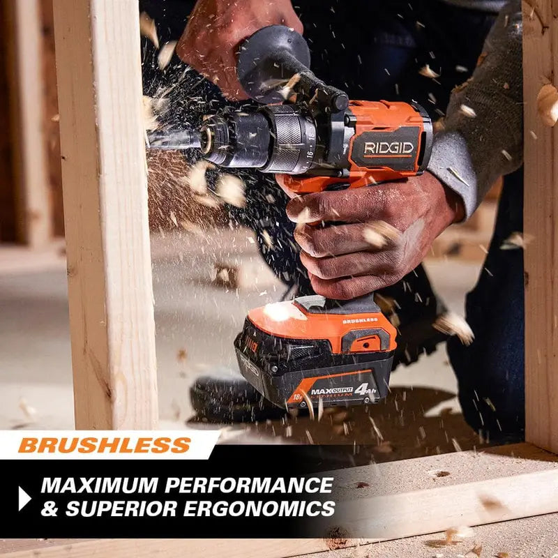 RIDGID 18V Brushless Cordless 1/2 in. Hammer Drill/Driver (Tool Only) R86115B