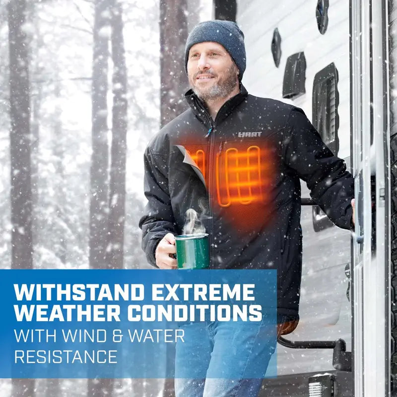 HART 20-Volt Men S Heated Medium-Duty Jacket Kit, Medium