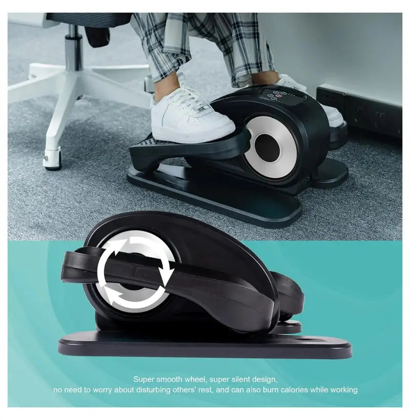 Compact Electric Under-Desk Elliptical Trainer — Fully Assembled Seated Foot Pedal Exerciser