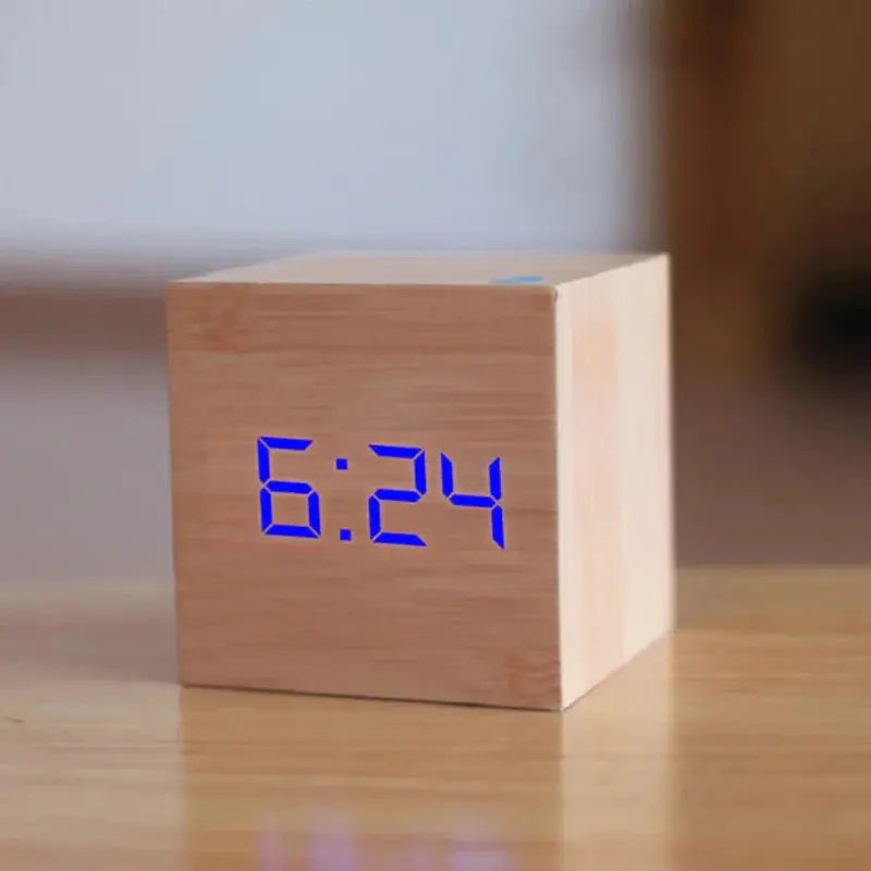Digital LED Alarm Clock with Date, Temperature, and Snooze Function