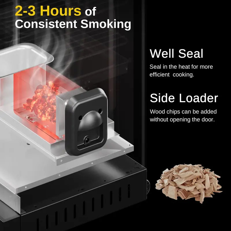 EAST OAK 30-Inch Digital Electric Smoker Featuring Tempered Glass Viewing Door